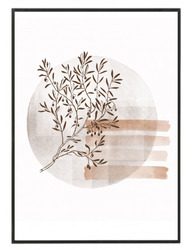 Cuadro "Abstract olive branch"